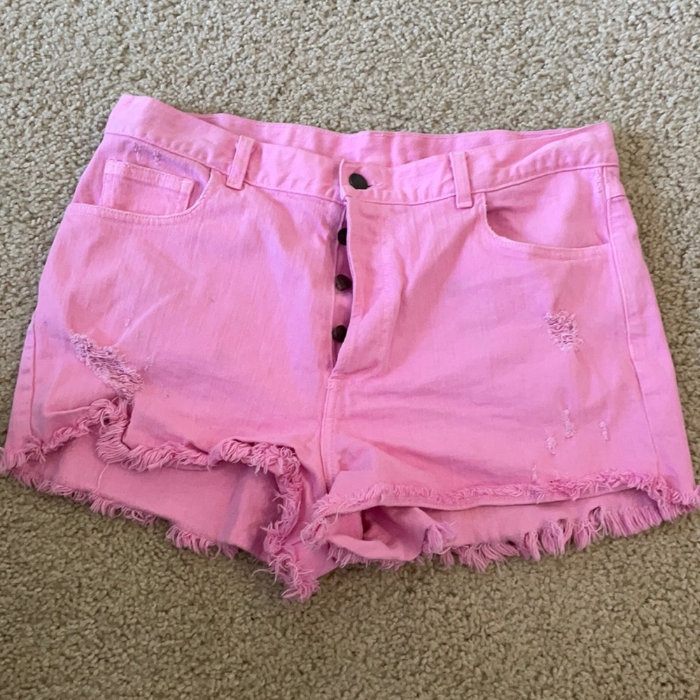 Chubbies Women’s Pink Denim Shorts size 10